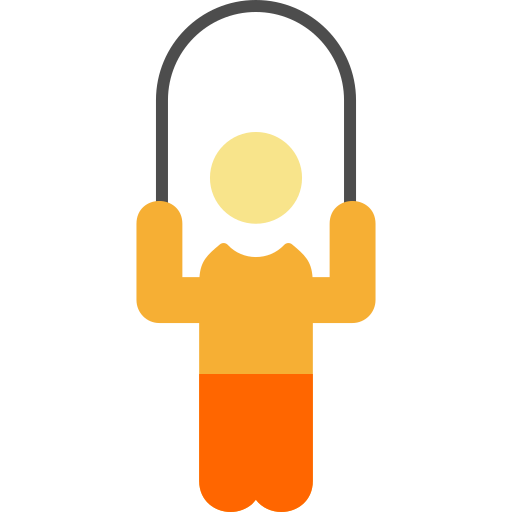 person jumping rope confidently