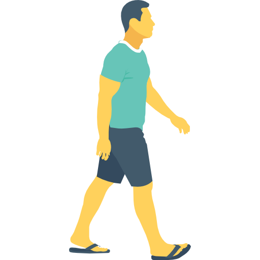 man walking outdoors